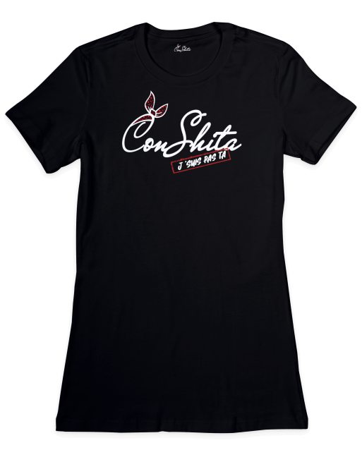 T-SHIRT J'SUIS PAS TA CONSHITA - Noir